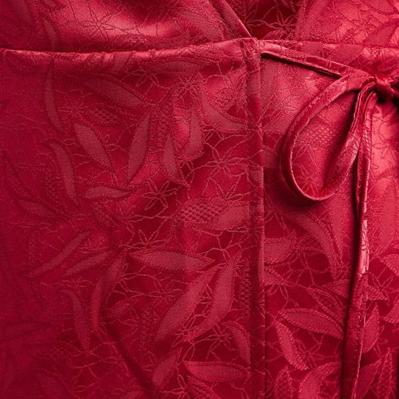 Atmos&Here wrap jacquard satin midi dress size 12 - Picture 17 of 17